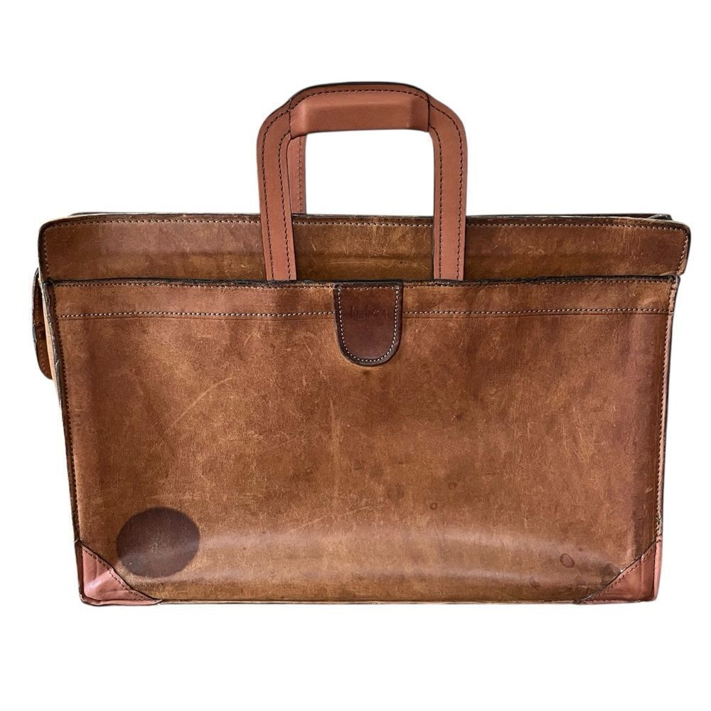 Vintage Hartmann Brown Leather Briefcase Bag